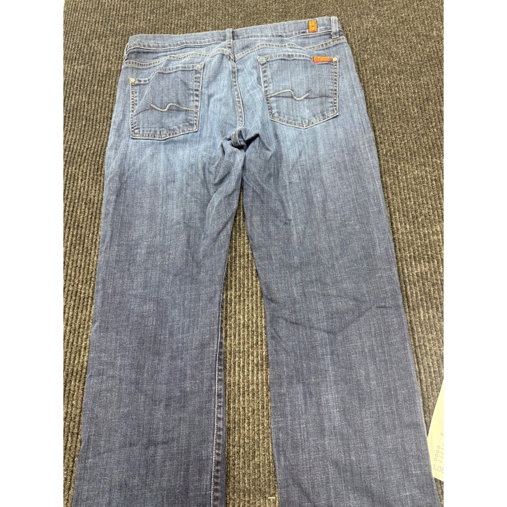 7 For All Mankind Mens Bootcut Jeans Blue Medium Wash Denim Size 34